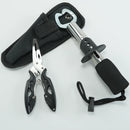 Kit Alicates De Pesca Pega Peixe E Multifuncional Aço Inox Preto